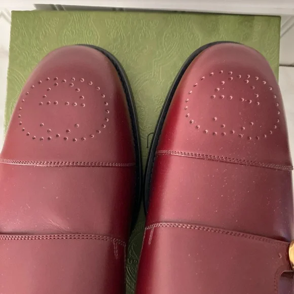 Gucci Burgundy Double Monk Strap Shoes Gucci Burgundy Double Monk Strap Shoes main image 3